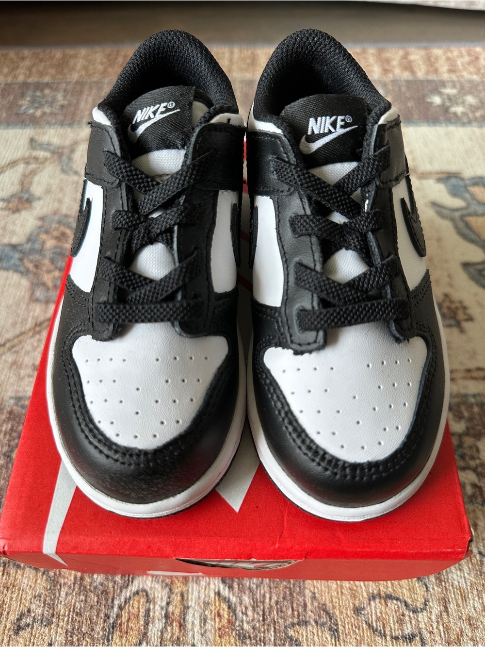 Nike Kids Black and White Low-Top Sneakers